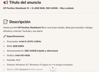 HP Pavilion Sleekbook 15 Negro/Plata