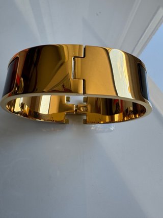Pulsera Hermès Click H Negra/Dorada Original