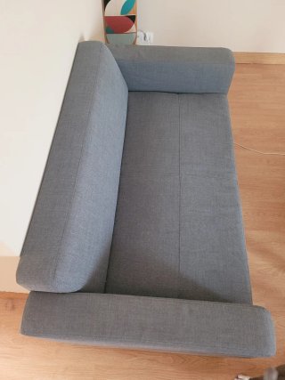 Divano a 2 posti grigio/blu (jeans)