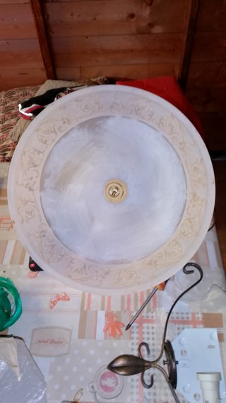 Lampadario 40cm vetro e metallo