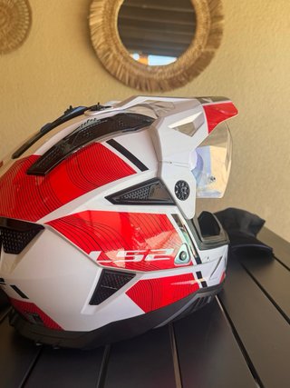 Casco Enduro LS2 Blanco/Rojo