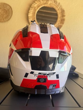 Casco Enduro LS2 Blanco/Rojo
