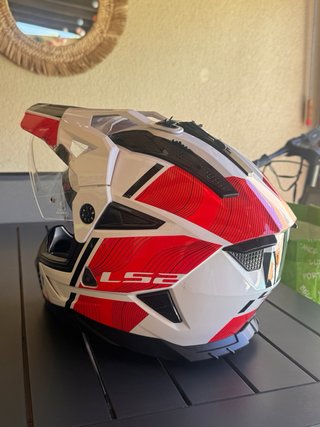 Casco Enduro LS2 Blanco/Rojo