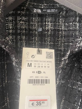Camisa Zara cuadros M/38/10