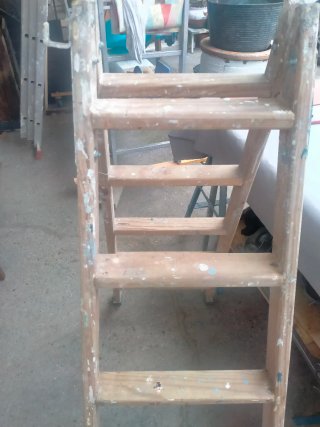 Escalera madera 5 peldaños