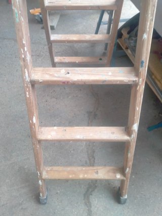 Escalera madera 5 peldaños