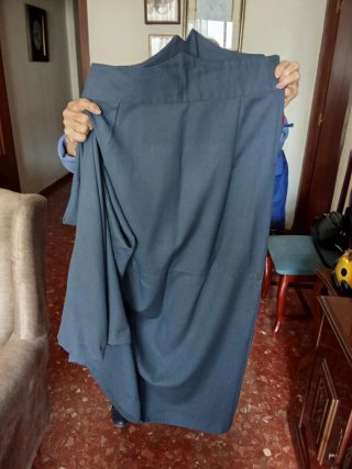 Chaquetilla de corto y falda amazona azul