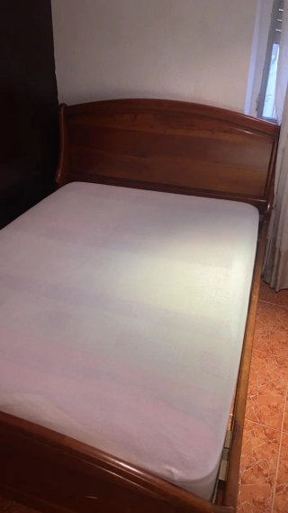 Cama Matrimonio Madera con Colchón