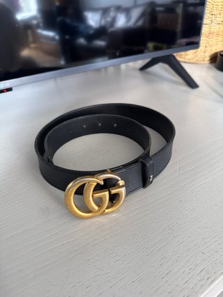 Cintura Gucci Doppia G Oro Nero