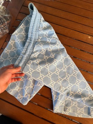 Pantalón corto Gucci GG azul y blanco