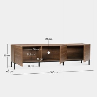 Mueble TV y aparador madera nogal NUEVO