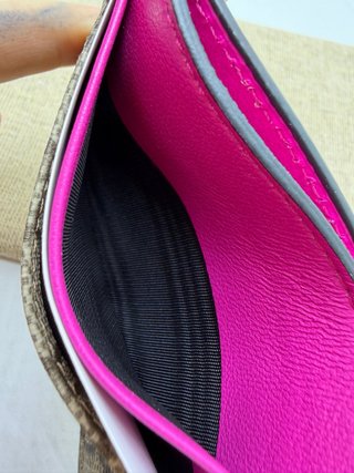 Portacarte Gucci Beige/Rosa