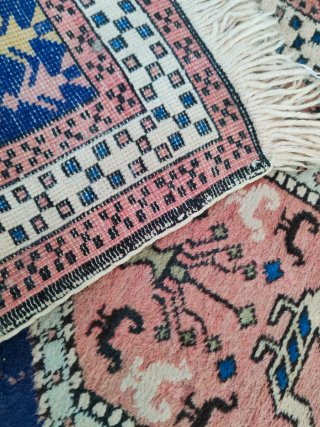 Tappeto persiano passatoia guida vintage blu