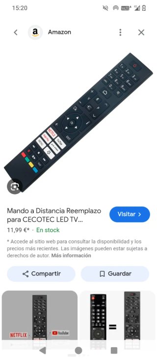 Mando a distancia Cecotec LED TV