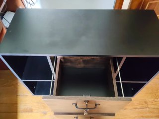 Mueble auxiliar oficina 2 cajones y 4 huecos