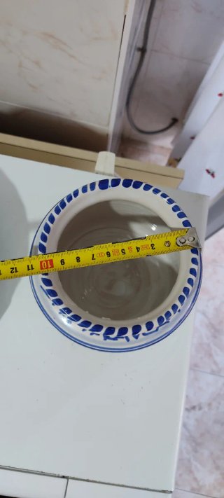 Tarro Cerámica Talavera Azul y Blanco