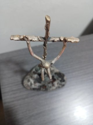 Crucifijo Baño Plata.hecho en roma.