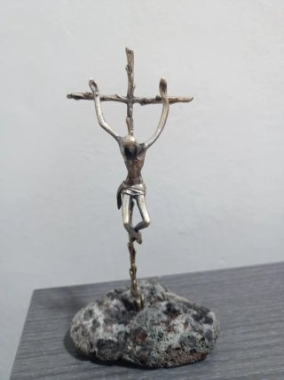 Crucifijo Baño Plata.hecho en roma.
