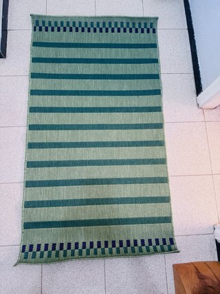 Alfombra de tela a rayas