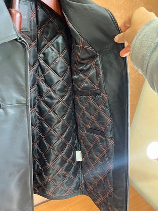 Chaqueta de Piel Negra Talla 52