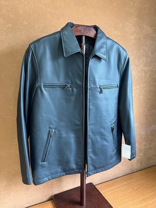 Chaqueta de Piel Negra Talla 52