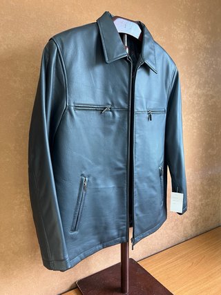 Chaqueta de Piel Negra Talla 52
