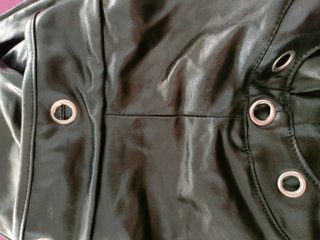 Catsuit negro tacto suave tipo látex talla L