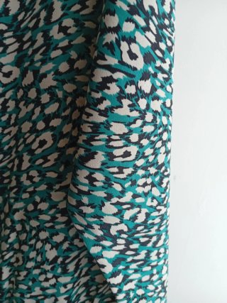 Vestido estampado verde talla XL