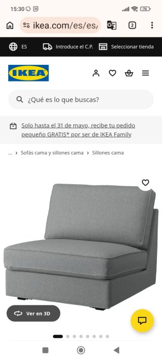 Funda para sillón IKEA gris