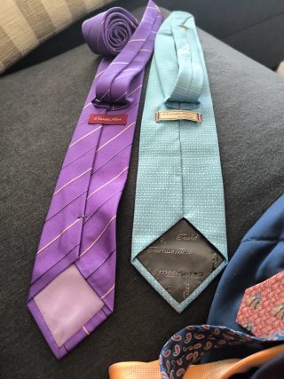 Corbatas Emidio Tucci Morado y Turquesa