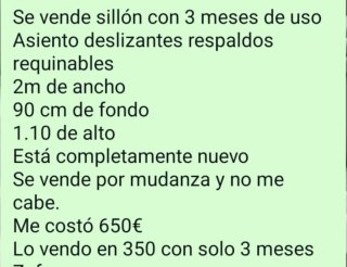 Sofá 3 plazas terciopelo negro