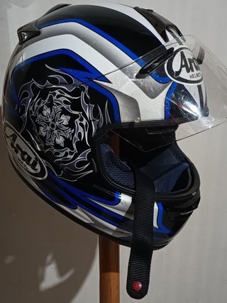 Casco Moto Arai Negro Azul Blanco