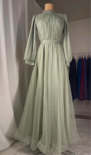 Vestido largo verde