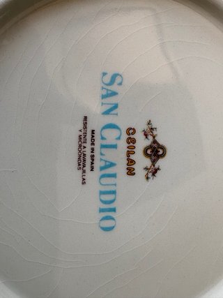 Juego 6 platos de loza de San Claudio serie Ceilan