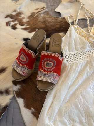 Sandalias Yute Ante Rojo Angel de la Guarda