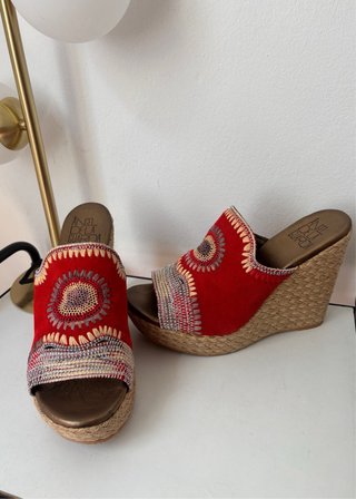 Sandalias Yute Ante Rojo Angel de la Guarda