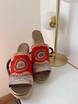 Sandalias Yute Ante Rojo Angel de la Guarda