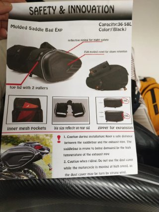 Bolsas para motocicleta negras