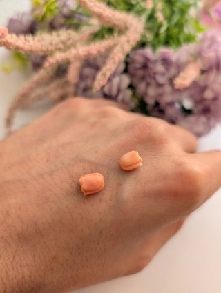 Cuentas de coral antiguo rosa