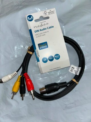 Cable Audio DIN 5 pines a 4 RCA Macho Nedis