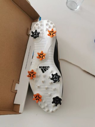 Zapatos de Golf Adidas Hombre Negro Naranja