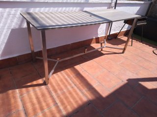 Mesa exterior Acero Inoxidable y madera sintética