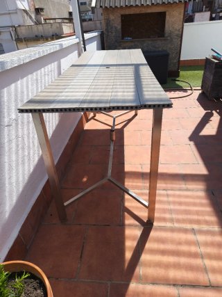Mesa exterior Acero Inoxidable y madera sintética