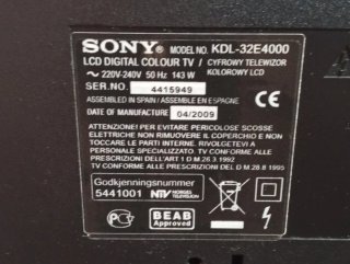 TV Sony Bravia 32