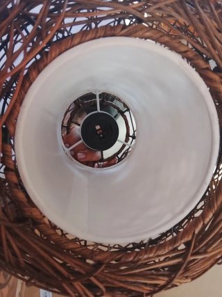 Lámparas de mimbre esféricas (2 unidades)