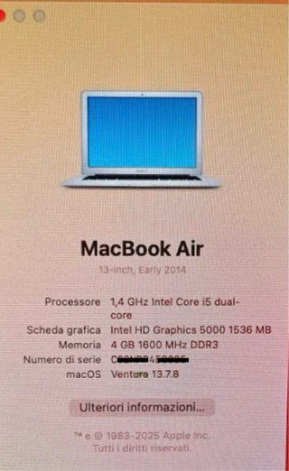 Apple MacBook Air 13 (A1466 Early 2014)