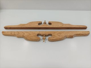 Copetes de madera antiguos (2 unidades)