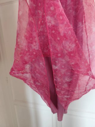Falda Poête rosa larga