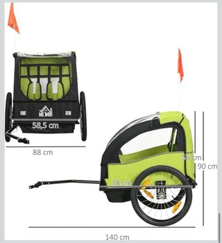 Remolque Bicicleta Niños HOMCOM NUEVO