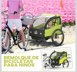 Remolque Bicicleta Niños HOMCOM NUEVO